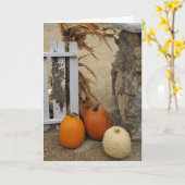 Prettige herfst allemaal, herfstsegen herfstpompoe kaart (Gele Bloem)