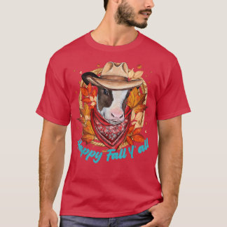 Prettige herfst allemaal jonge koeien Boerderij Di T-shirt