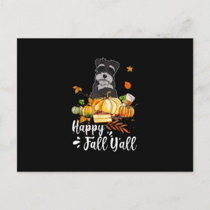 prettige herfst allemaal schnauzer hond thanksgivi feestdagenkaart