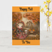 Prettige Herfst Groetkaart Kaart (Gele Bloem)