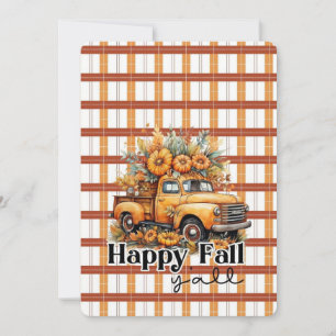 Prettige Herfst Oe Y'all Vintage Truck met Zonnebl