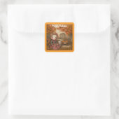 Prettige Herfst Vierkante Sticker (Tas)