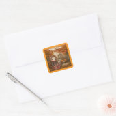Prettige Herfst Vierkante Sticker (Envelop)