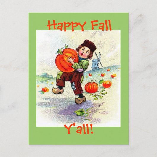 Prettige herfst voor jullie vintage ansichtkaart briefkaart (Voorkant)