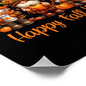 Prettige Herfst Y'all Kabouter Pompoen Herfst Dank Poster (Hoek)