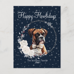 Prettige Hoe-lidagen Knuffel Boxer Hond Feestdagenkaart