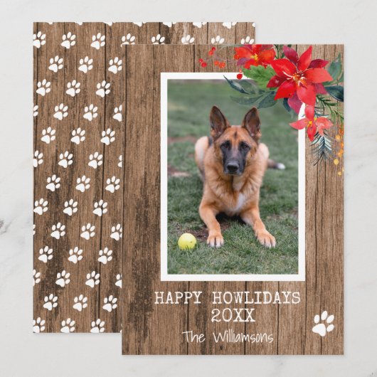 Prettige Howliday-hond foto (Voorkant / Achterkant)