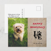 Prettige Howliday-hondliefhebber Vakantie Fotokaar Feestdagenkaart (Voorkant / Achterkant)