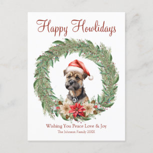 Prettige Howlidays Knuffel Cairn Terrier Hond Feestdagenkaart