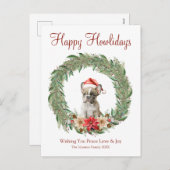 Prettige Howlidays Mopshondje Feestdagenkaart (Voorkant / Achterkant)