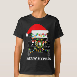 Prettige Jeep Kerstmis Lelijke Licht Rendier Kerst T-shirt