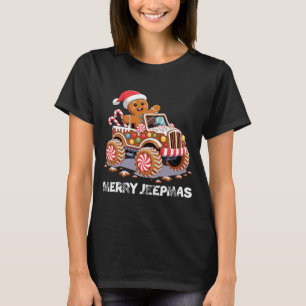 Prettige Jeep Kerstmis Lelijke Licht Rendier Kerst T-shirt