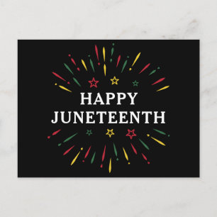Prettige Juneteenth Vier de zwarte onafhankelijkhe Briefkaart
