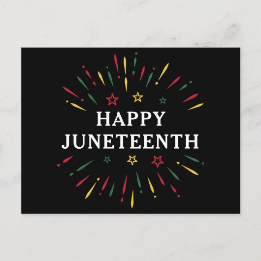 Prettige Juneteenth Vier de zwarte onafhankelijkhe Briefkaart (Voorkant)