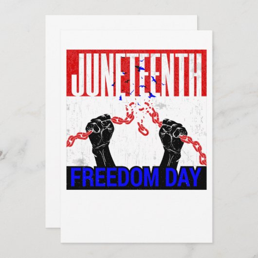 prettige juneteenth vrijheid afro-amerikaanse fees kaart (Voorkant / Achterkant)