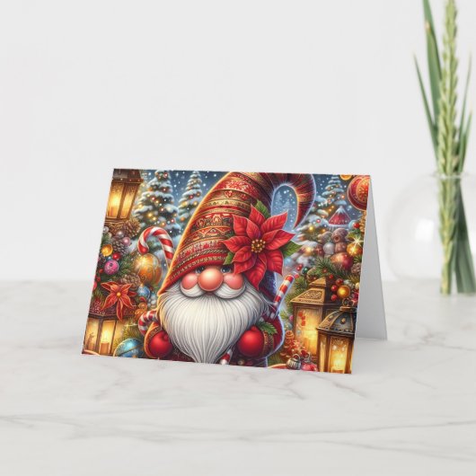 Prettige Kabouter Kerstmis Feestdagen Kaart (Voorkant)