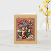 Prettige kalkoendag kaart (Gele Bloem)