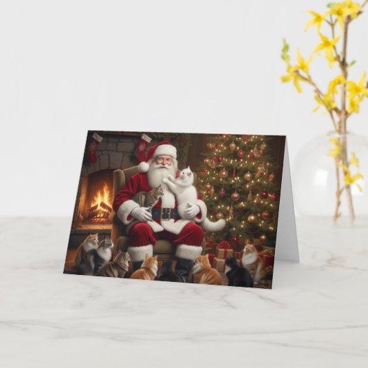 Prettige Kat-mis Kaart (Gele Bloem)