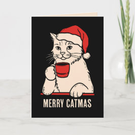 Prettige katKerstmis kat mama en kat papa Feestdagen Kaart