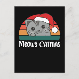 Prettige Katkstmis Grappige Katten Kerst Pun Feestdagenkaart
