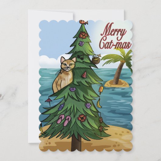 Prettige Katten-Kerst Feestdagenkaart (Voorkant)