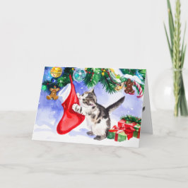 Prettige Katten-kerst Kerstmis Schattig Aardig Kit Feestdagen Kaart