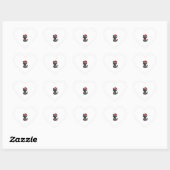 Prettige Kattenkerstmis Zwarte Kat Kerstlicht Kers Hart Sticker (Vel)