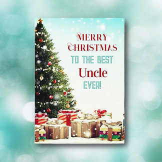 Prettige kerst! Beste oom kerstkaart Kaart