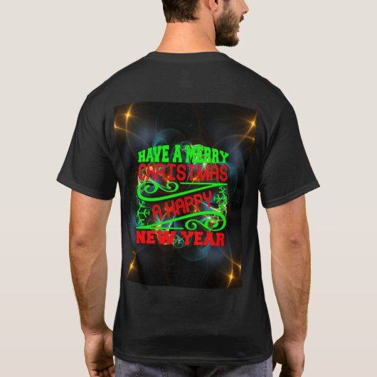 Prettige kerst Een gelukkig nieuwjaar-34635 T-shirt (Achterkant)