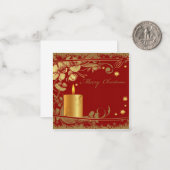 Prettige kerst elegante briefkaart (Voorkant / Achterkant in situ)