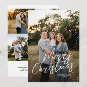 Prettige kerst familiekaart feestdagenkaart (Voorkant / Achterkant)