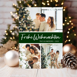 Prettige kerst foto collage feestdagenkaart