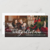 Prettige kerst fotokaart, fijne feestdagen feestdagenkaart (Voorkant / Achterkant)