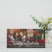 Prettige kerst fotokaart, fijne feestdagen feestdagenkaart (Staand voorkant)