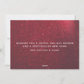 Prettige Kerst Franse moderne kerstfoto's collage Feestdagenkaart (Achterkant)