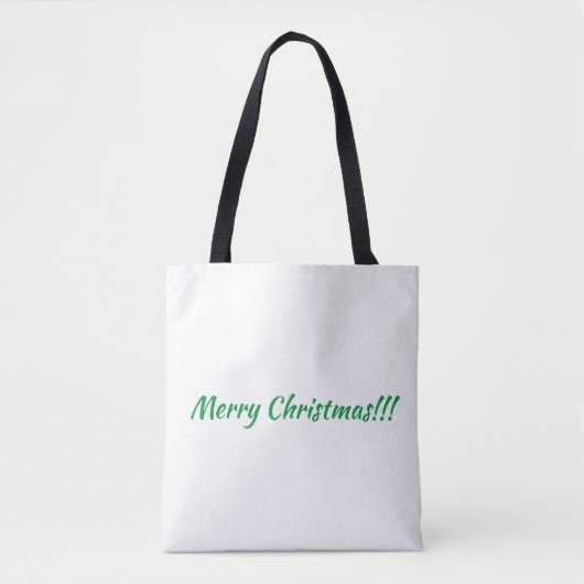 Prettige kerst gedrukte tekst viering aankoop tote bag (Voorkant)