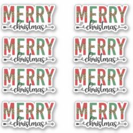 Prettige kerst gelukkige post cadeau decoratiepakk sticker