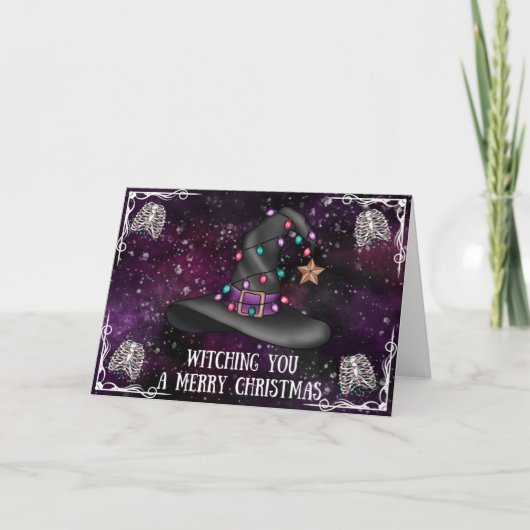 Prettige kerst gewenst feestdagen kaart (Voorkant)