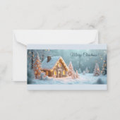 Prettige kerst! Kerstgroeten. Notitiekaartje (Voorkant)