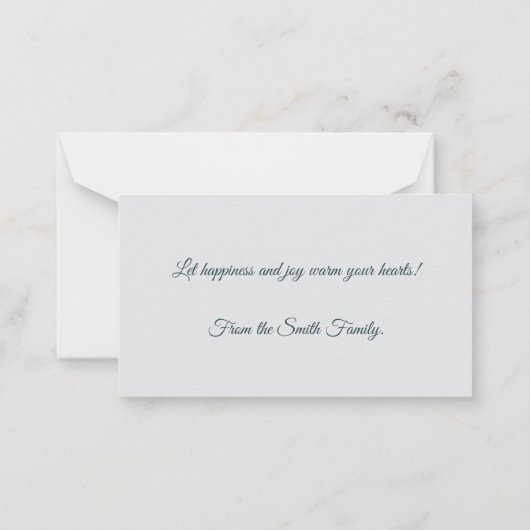 Prettige kerst! Kerstgroeten. Notitiekaartje (Achterkant)