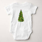 Prettige kerst | Kerstman zeggen gepersonaliseerd Romper (Achterkant)
