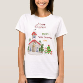 Prettige kerst | Kerstman zeggen gepersonaliseerd T-shirt