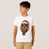 Prettige Kerst met een hond T-shirt (Voorkant volledig)