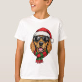 Prettige Kerst met een hond T-shirt (Voorkant)