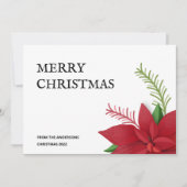 Prettige kerst Poinsettia  Feestdagenkaart (Voorkant)