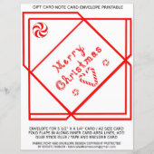 Prettige Kerst Swirl Cadeaubon A2 Envelop papier (Voorkant)