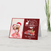 Prettige kerst Typografie Foto Feestdagen Kaart (Voorkant)