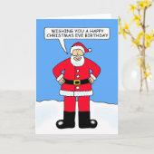 Prettige kerstavend verjaardag 24 december kaart (Gele Bloem)