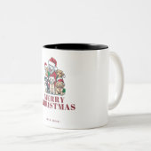 Prettige kerstbeker tweekleurige koffiemok (Voorkant rechts)