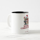 Prettige kerstbeker tweekleurige koffiemok (Voorkant links)